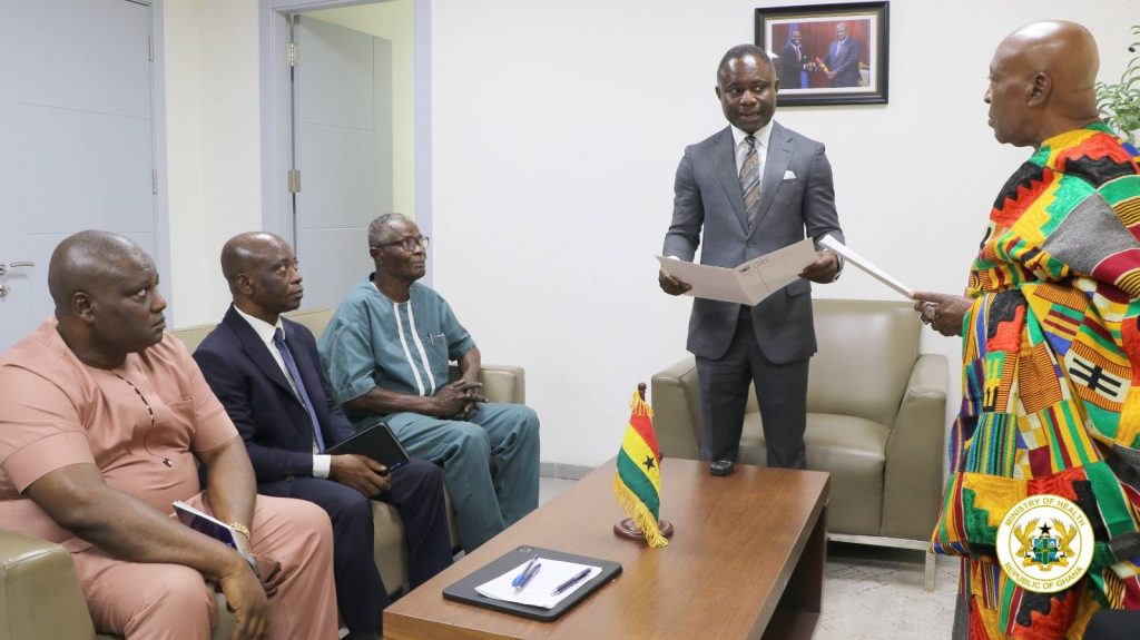 Health Minister Swears in New Chairman of National Ambulance Service