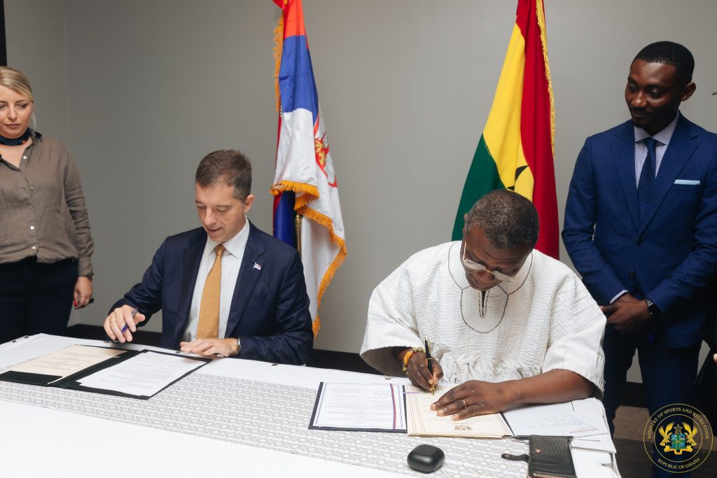 Ghana, Serbia Sign MOU to Foster Cooperation in Sports Development